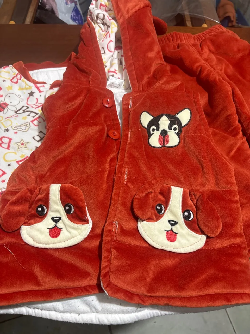 Conjunto de algodão forrado para Bebê