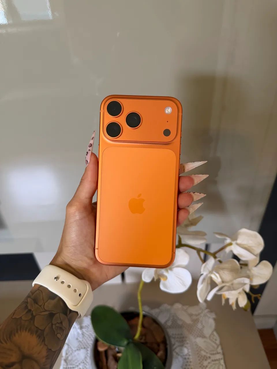 iPhone 17 Pro Max Titânio Laranja Garantia Apple