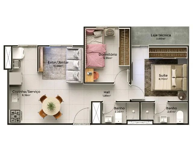Apartamentos em Maceió/AL 2/4 com varanda e suíte - Foto 2