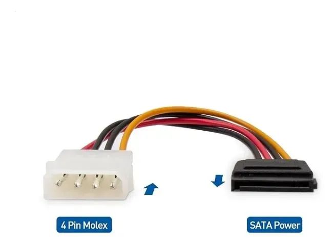 Cabo Adaptador Molex Para Sata, Hd, Ssd, Dvd, Fonte - Foto 2