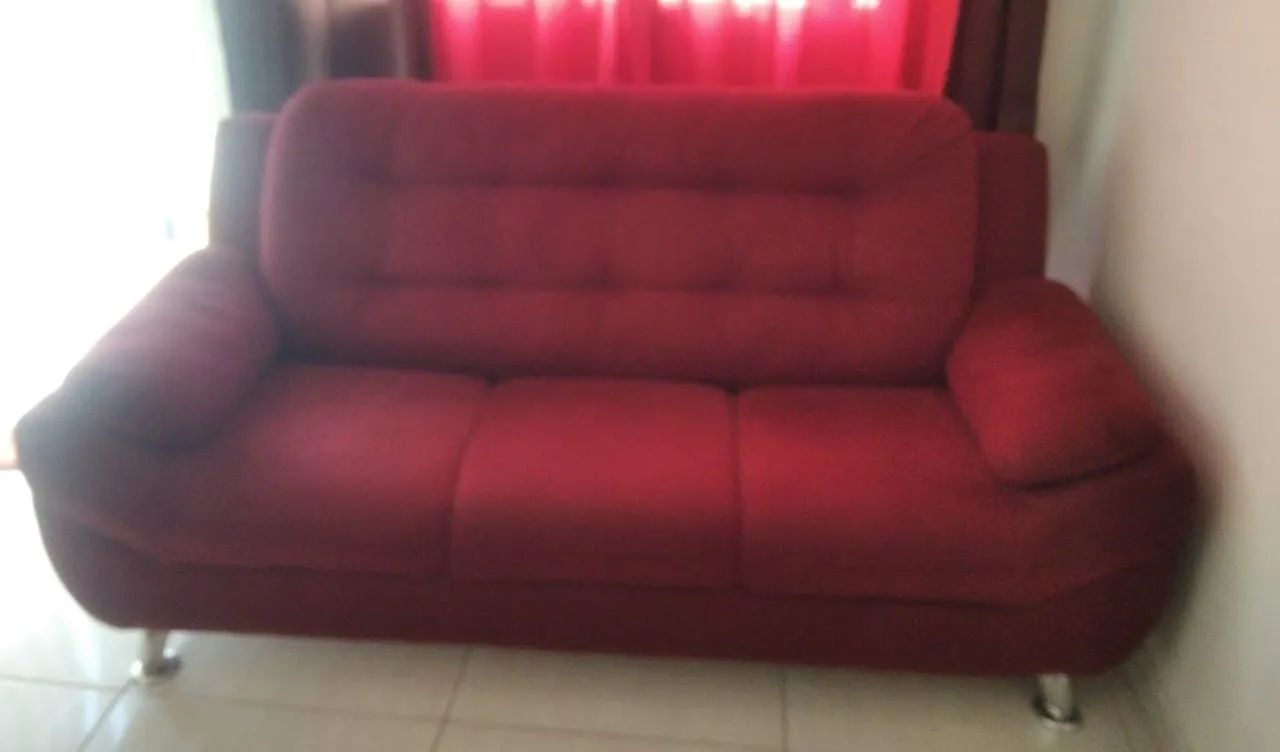 Sofá 3 e 2 lugares vermelho