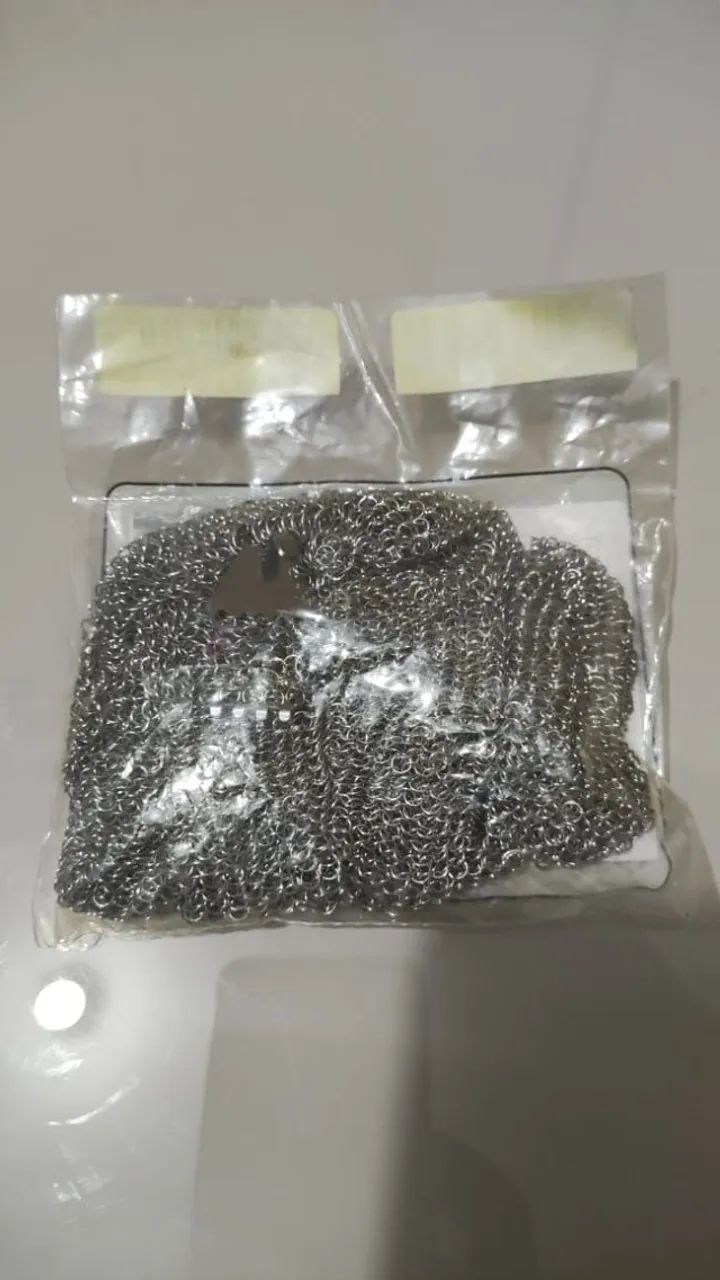 Luva De Segurança Açougueiro Anti Corte Malha De Aço Volk Tamanho M - Foto 2