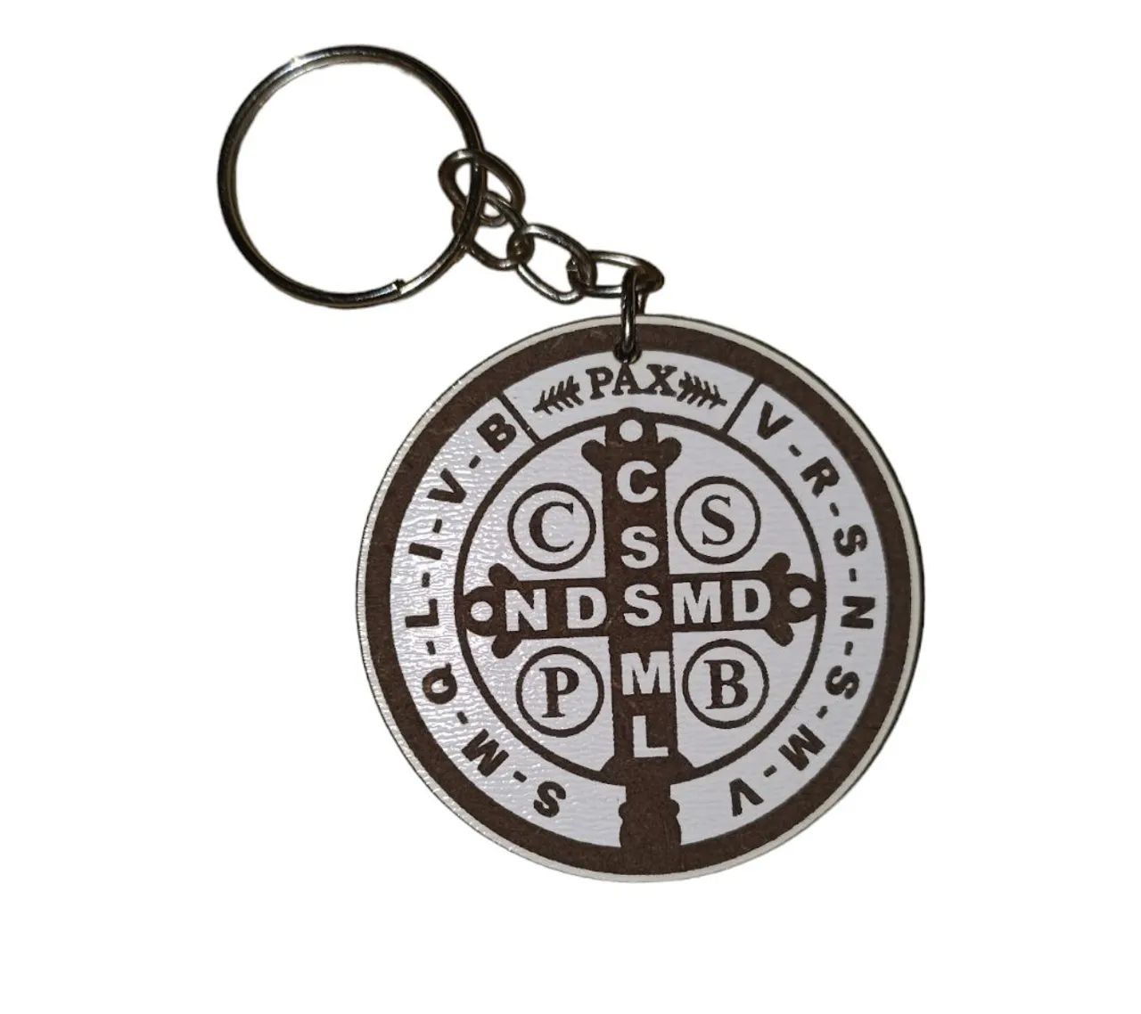 Chaveiro em MDF branco gravação de preenchimento  - Foto 6