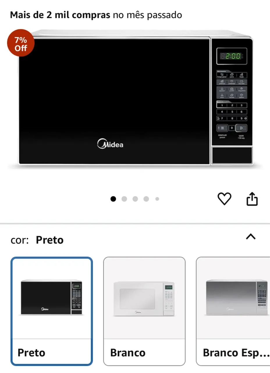 Micro ondas Midea NOVO