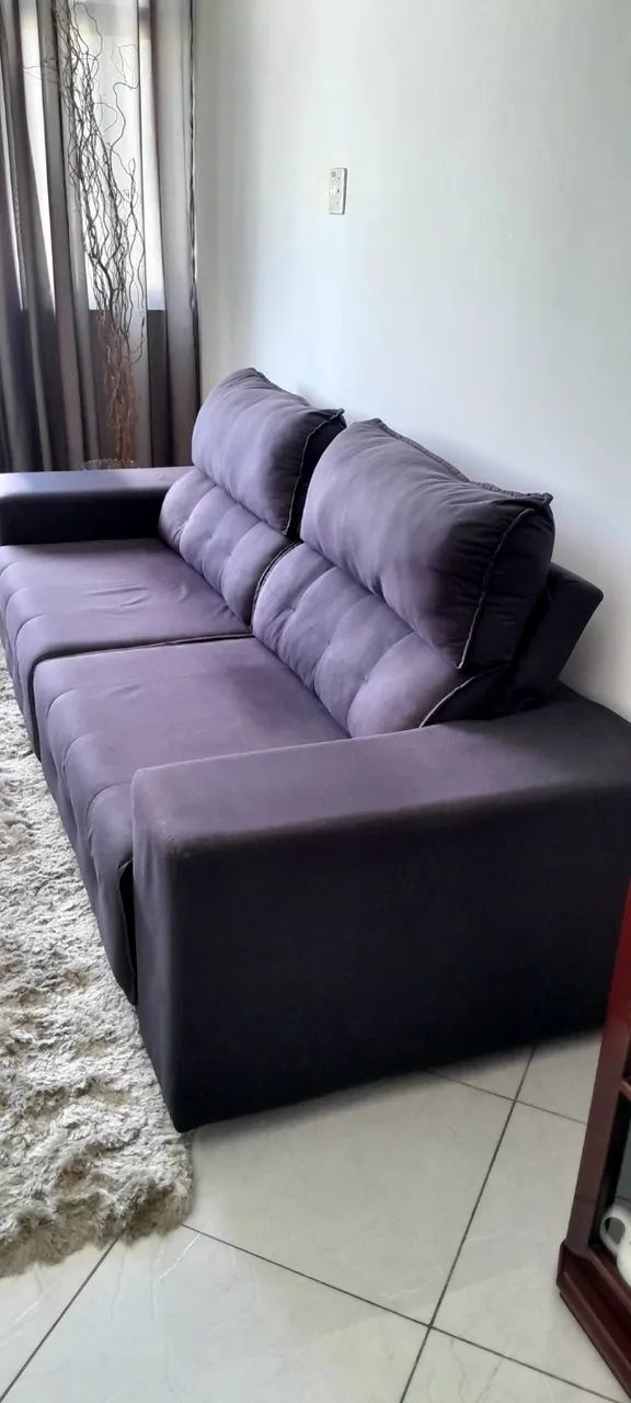 4-Seat Black Reclining Sofa64728843540481120