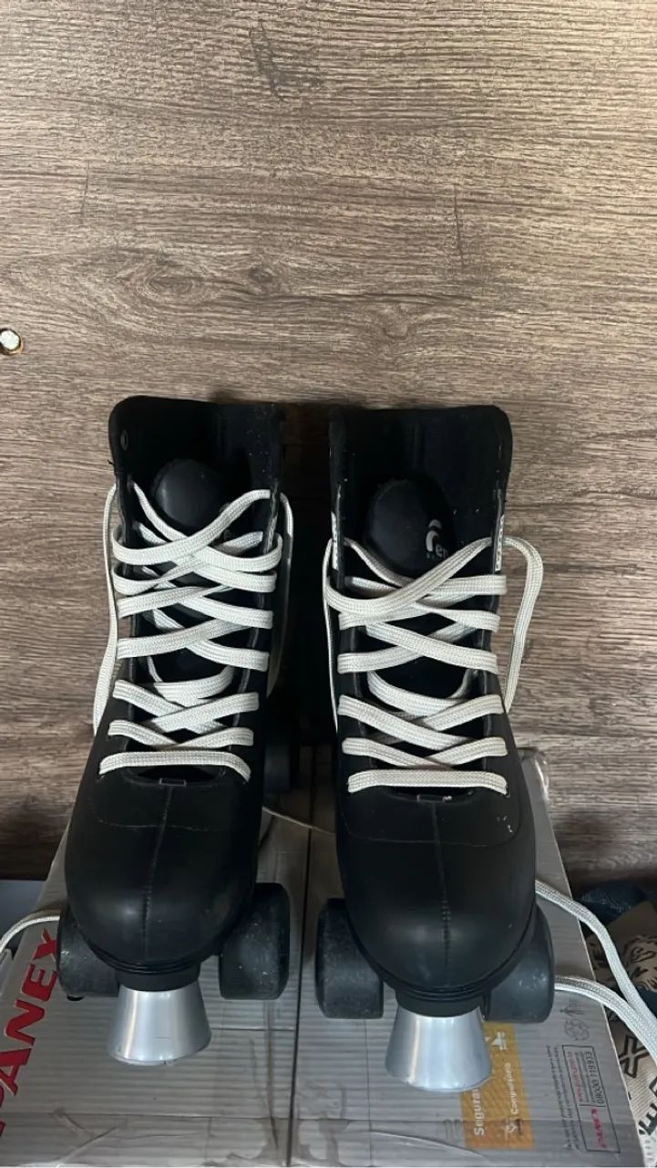 Patins Roller Quad Preto Adulto