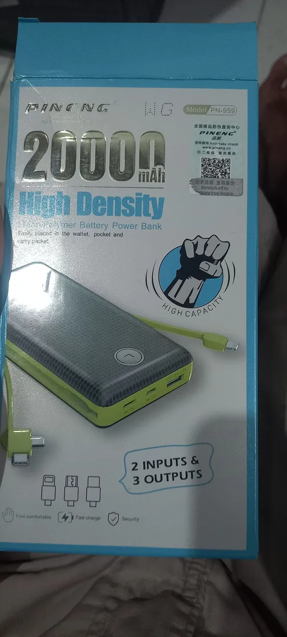 Carregador Portátil Pineng 20000mAh - Alta Capacidade