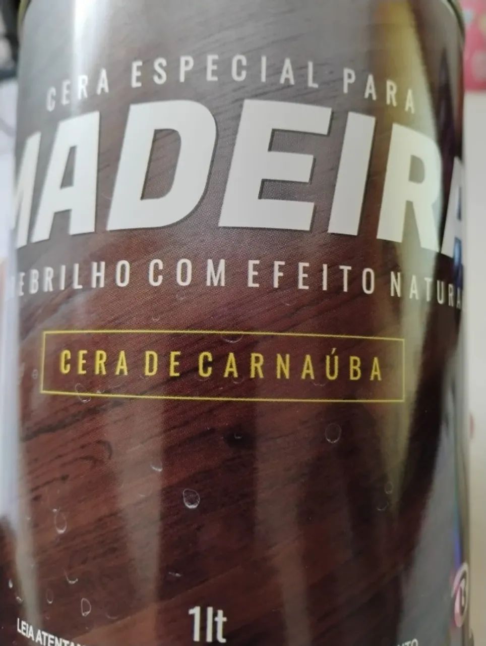 01 Lata de Cera de Carnaúba para Madeira Bellinzoni - 01 Litro