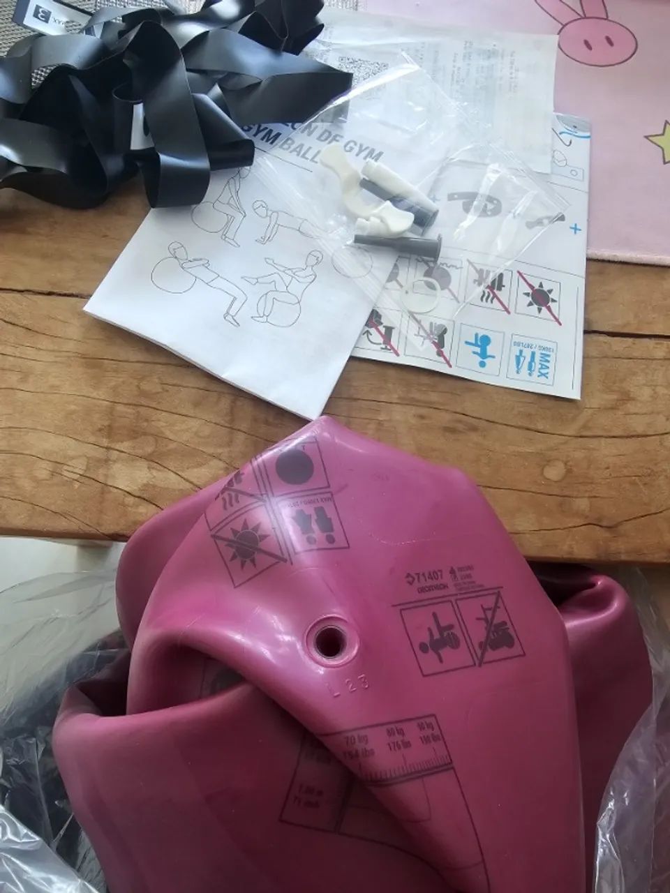 Bola de ginastica para pilates, yoga, academia, gestante - Foto 6