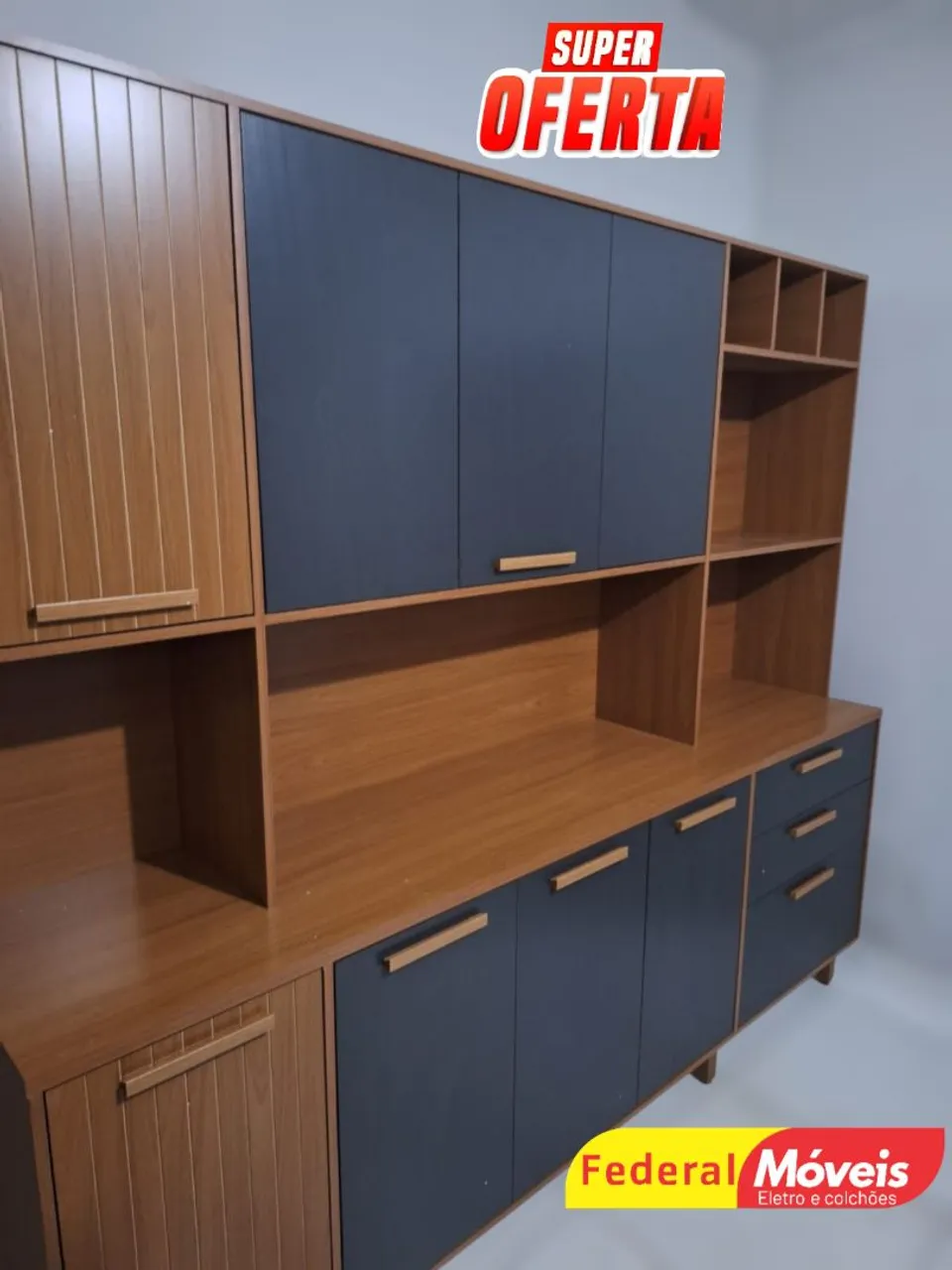 Armário para Cozinha Completo Novo 2,19m - Organize Seu Espaço com Estilo e Praticidade!