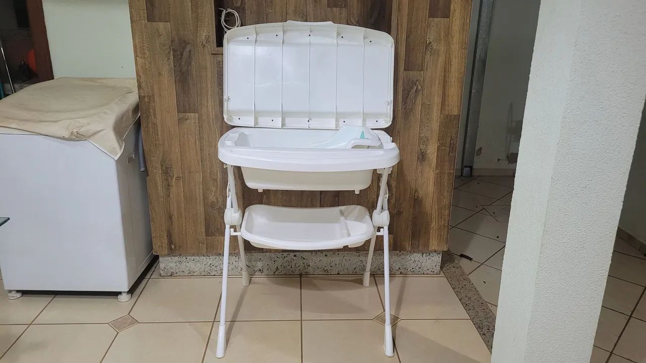 Banheira com trocador de bebê Splash - Branco - Foto 2