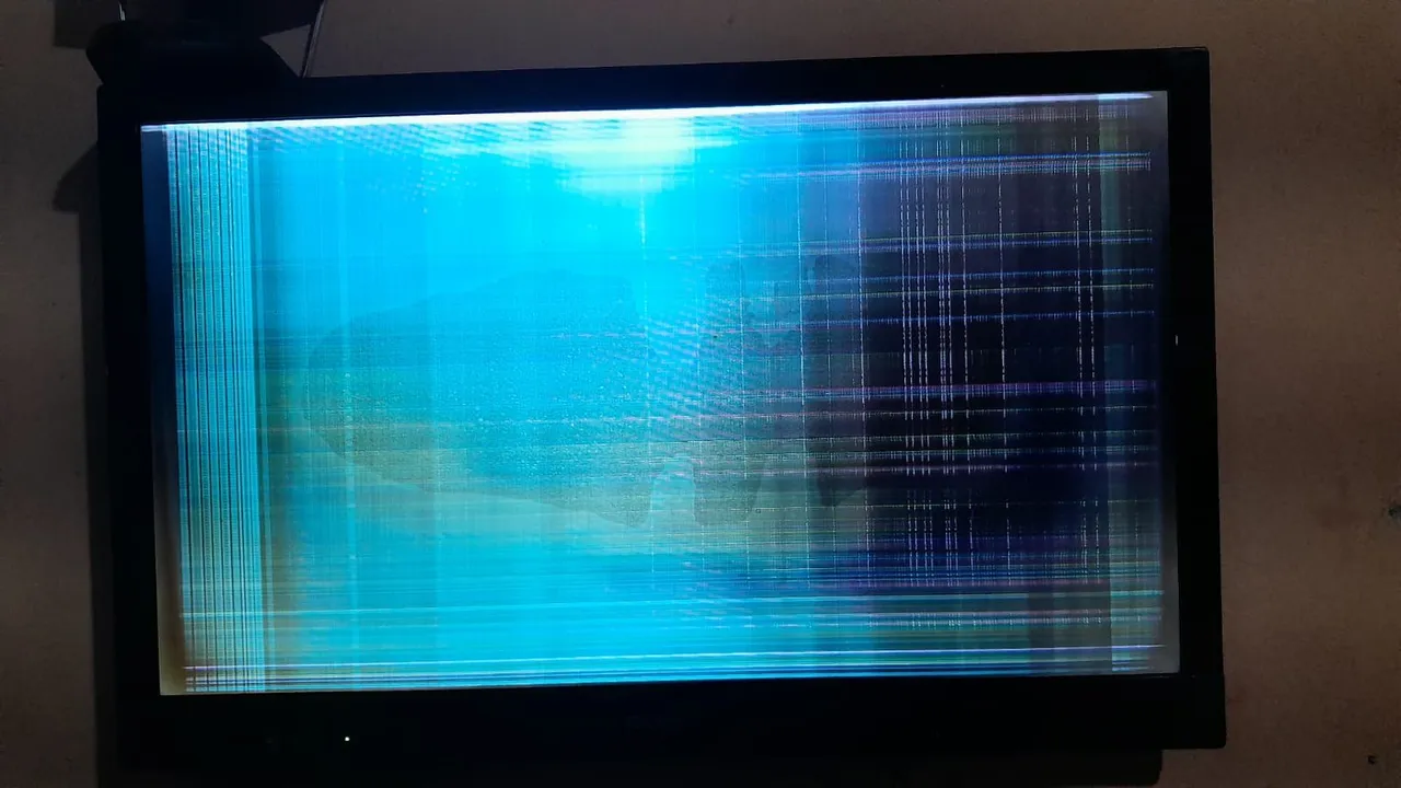 TV Sony 32 polegadas com defeito na tela