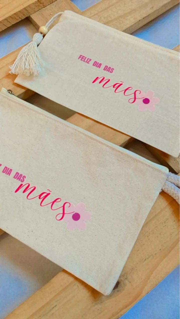 Necessaire em lona de algodão cru  - Foto 3