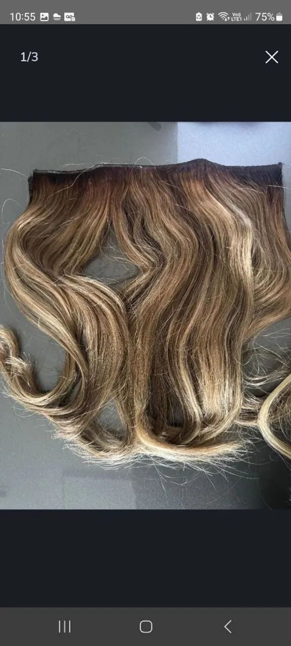 Mega Hair loiro! 35 cm comprimento 