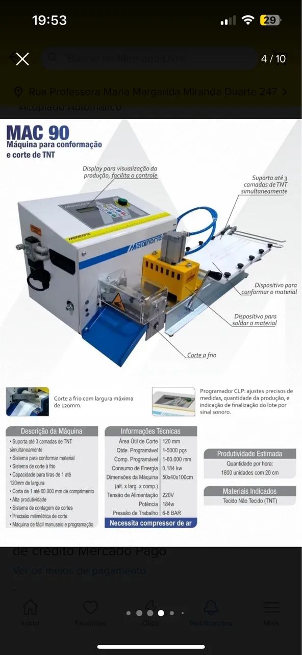 Máquina para fabricar máscara descartável mac90
