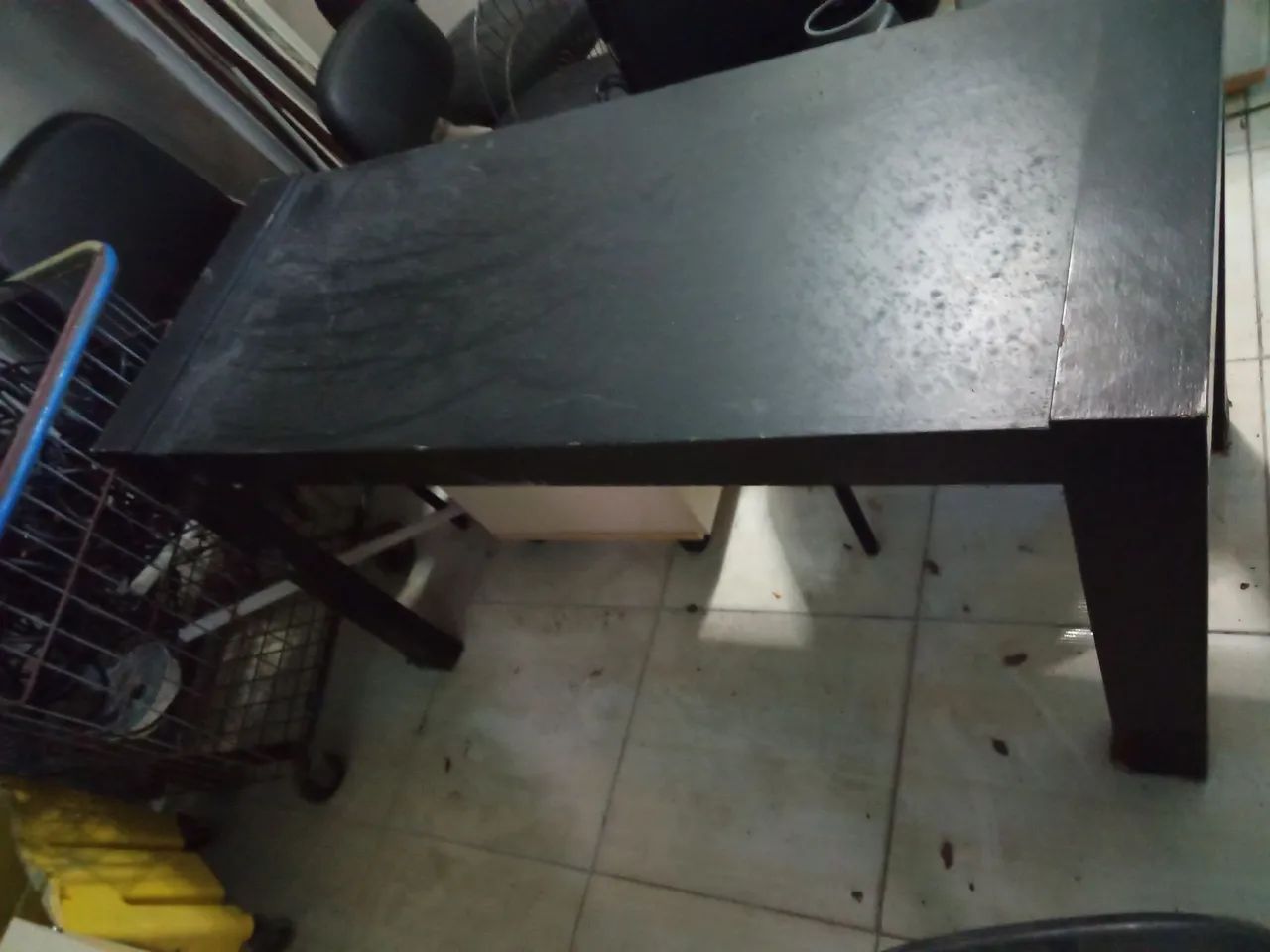 Mesa preta retangular madeira 64994315479425120