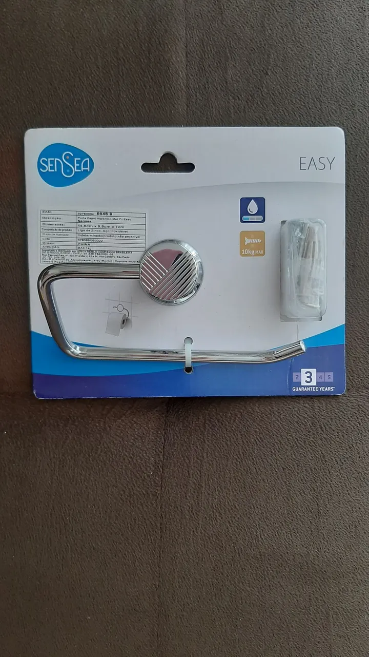 Porta papel higiênico cromado