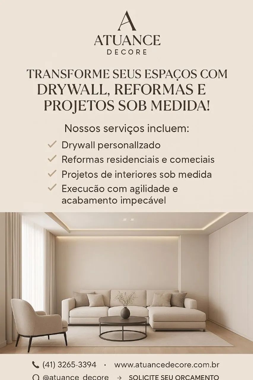 Transforme seus espaços com Drywall, Reformas e Projetos!