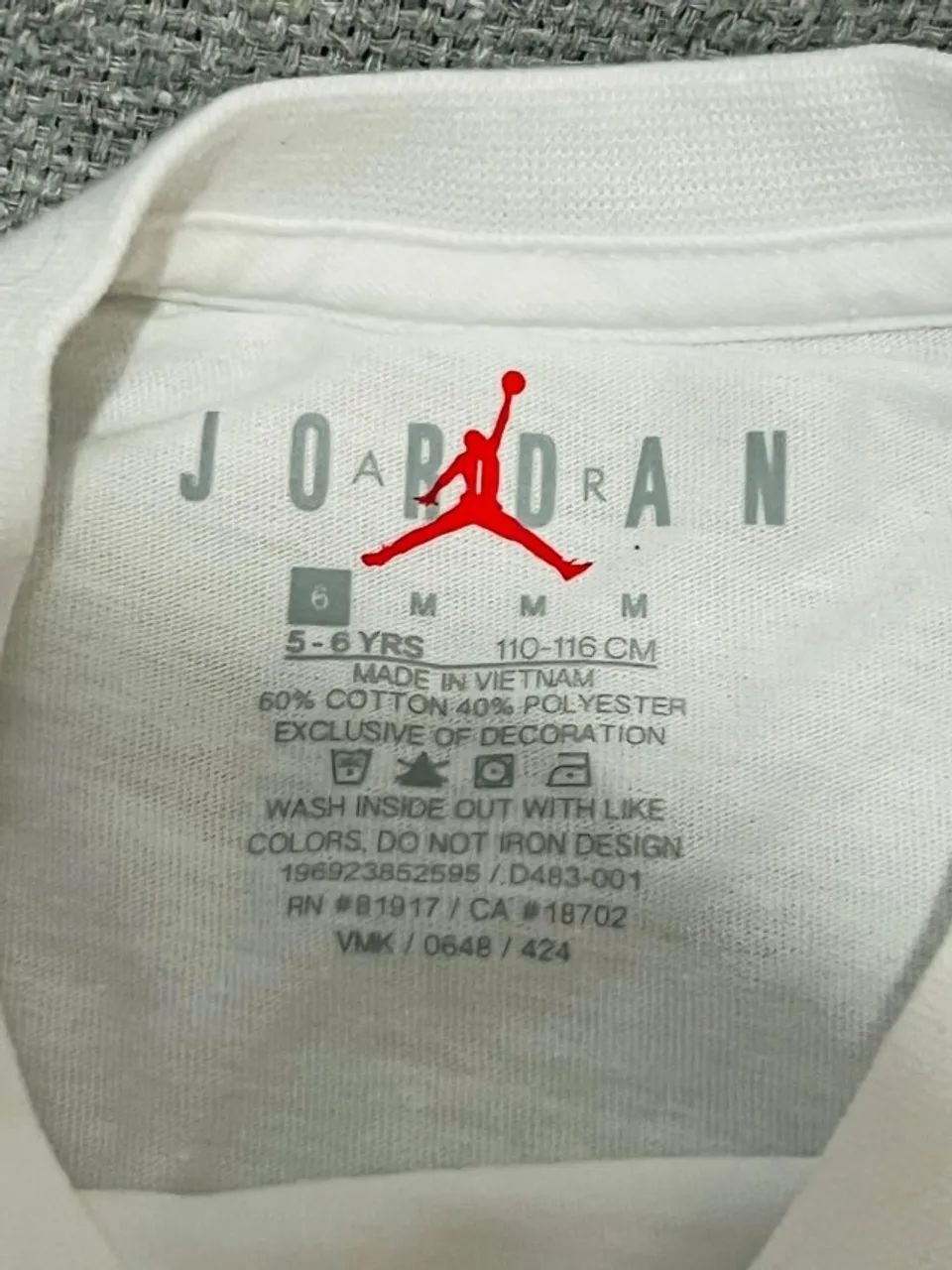 Camiseta Air Jordan Logo Infantil 6 anos 100% Original - Foto 4