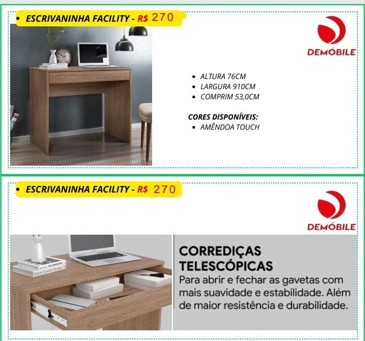 Escrivaninha Facility 