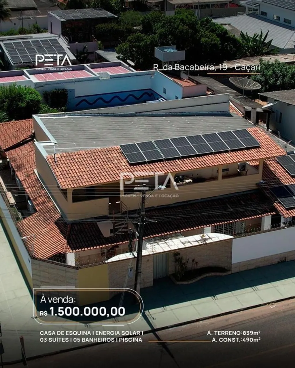 Oportunidade de Casa de Esquina com localização estratégica no Caçari! Completa