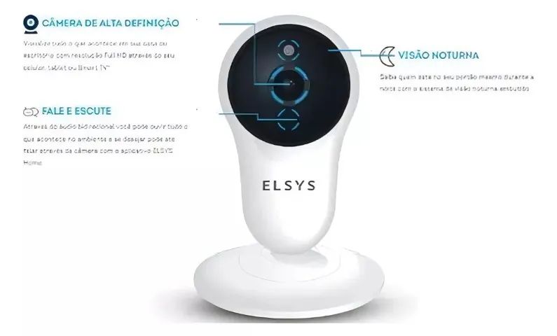 Elsys Câmera de Segurança Wi-Fi Fixa Inteligente Branca (Esc-wy3f) - Foto 6