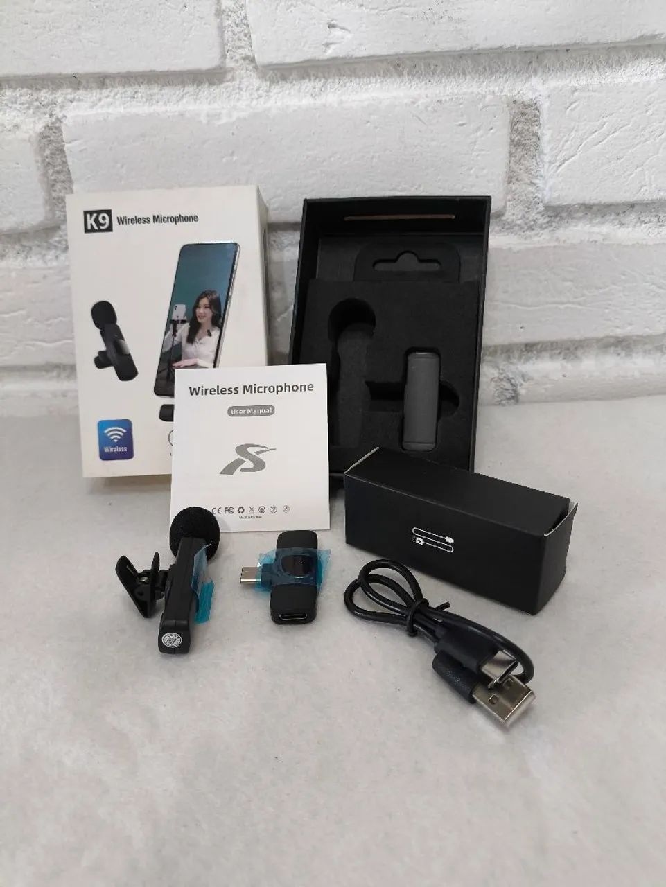 Microfone de lapela k9 usb novo nunca usado - Foto 2