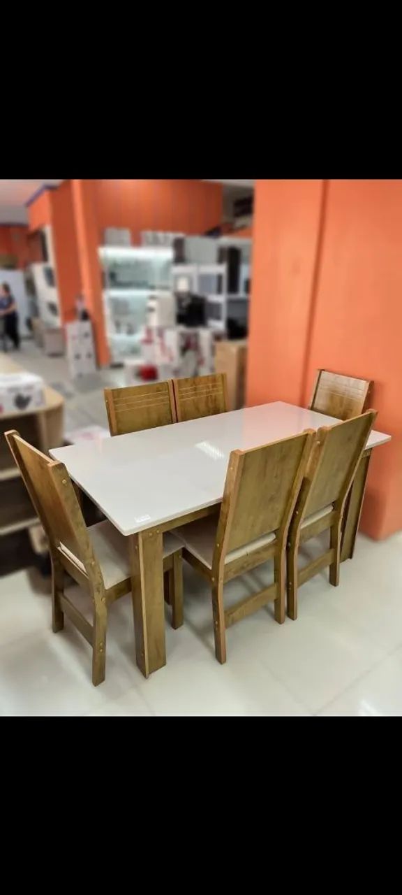 Mesa 6 cadeiras milena