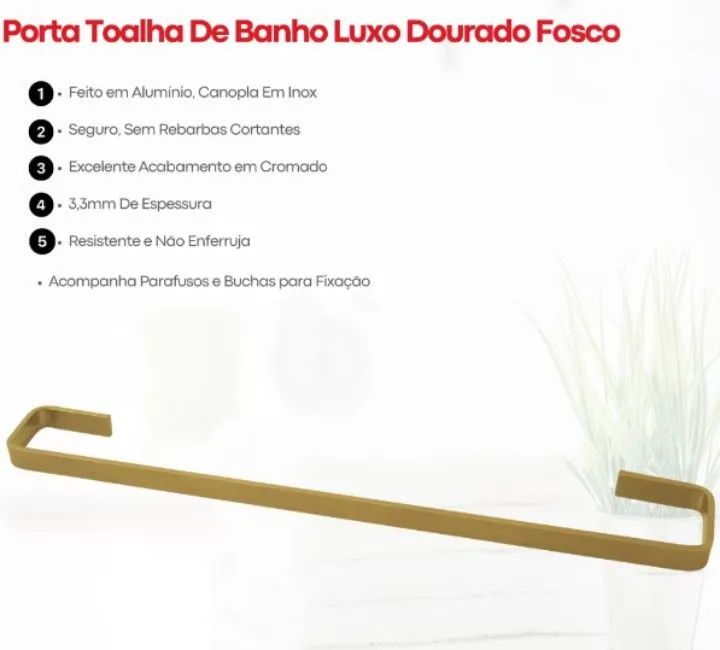Kit metal ouro escovado banheiro .Promoção! - Foto 5