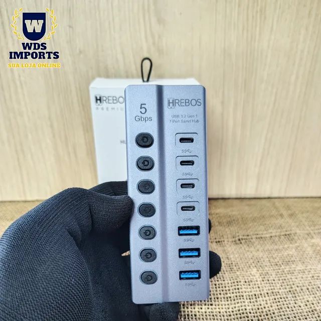 Hub 7 em 1 Usb-A x3 / Usb-C x 4 - Foto 3