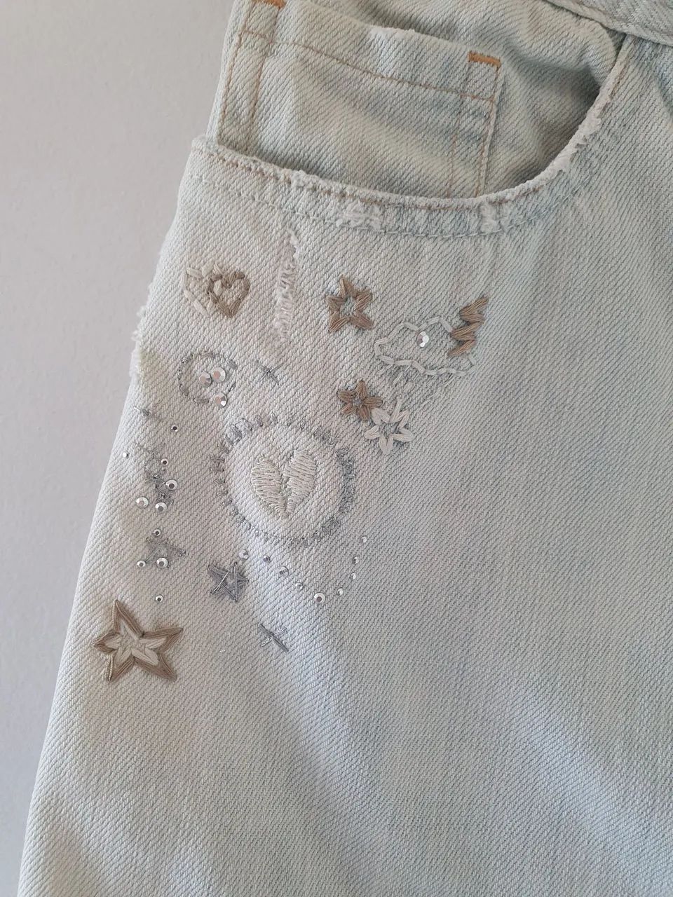 Saia jeans clara - Foto 2