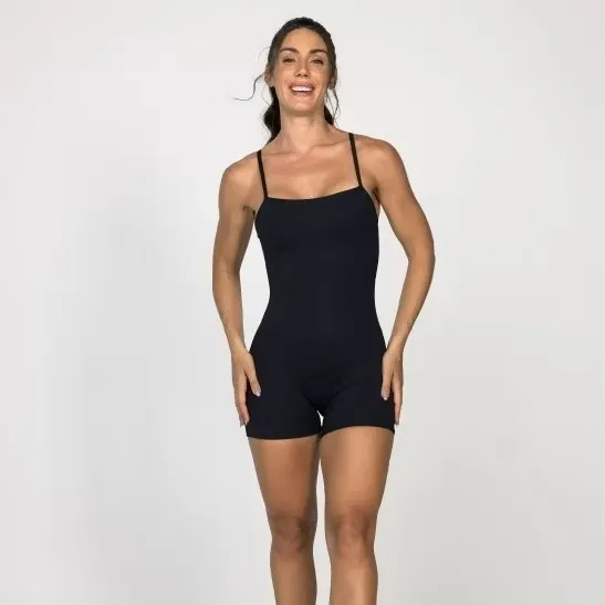 Macacão Fitness Preto Zero Transparência - Conforto e Estilo!