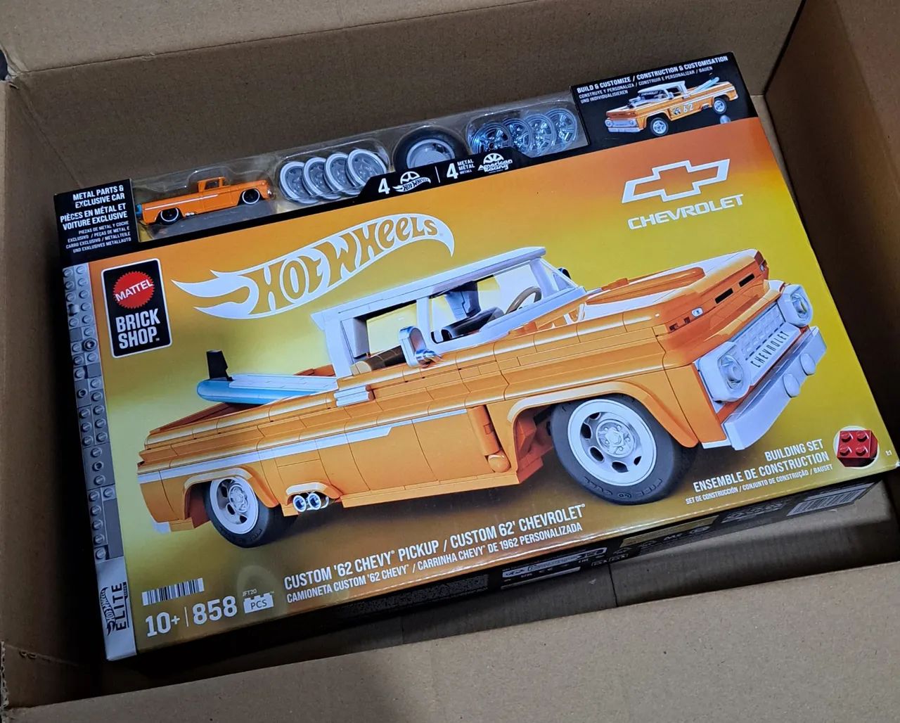 Hot Wheels Brick Shop Lego 858 pçs CUSTOM '62 CHEVY PICKUP +