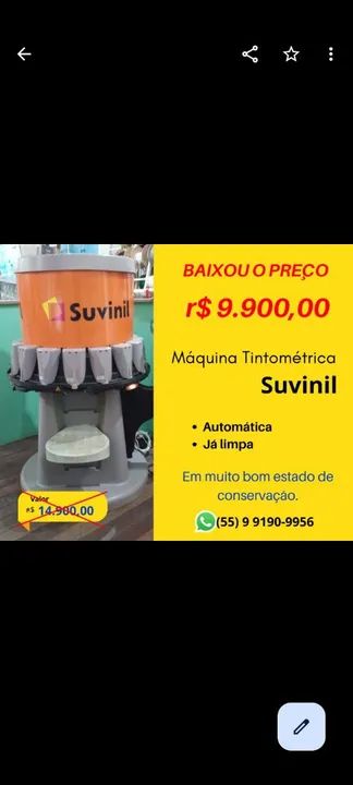 Máquina Tintométrica Suvinil Automática!