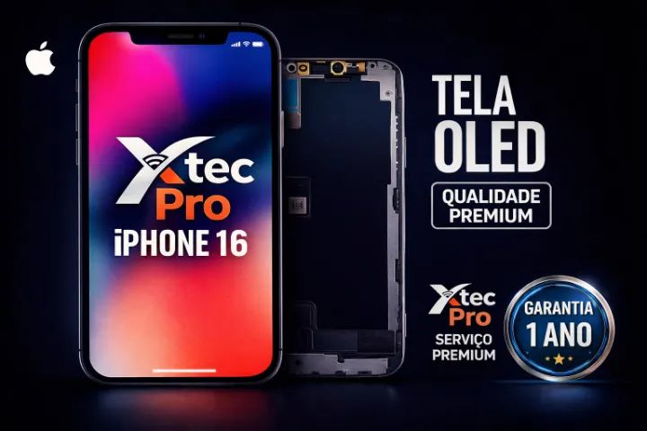 Tela para iPhone 16 OLED - Instalada + 1 ano de Garantia Em João Pessoa PB