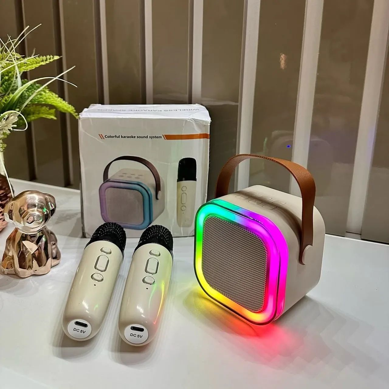 K12 - Caixa de Som Bluetooth 30W + Microfones Sem Fio - Melhor Preço!