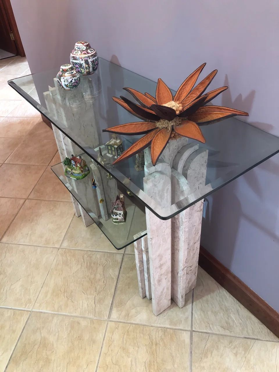 Aparador de granito e vidros bizotados64302123572609121