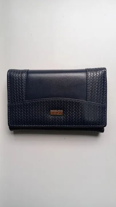 Carteira Feminina em Couro Azul