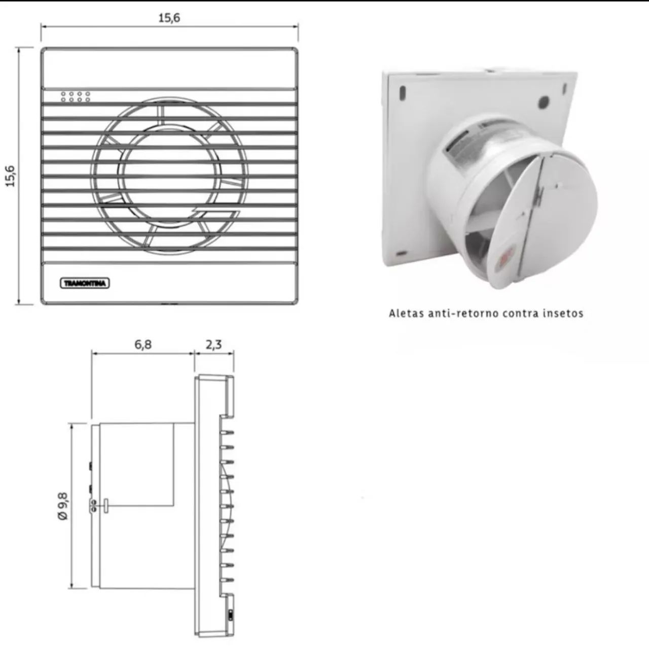 Ventilador Exaustor 100mm - Silencioso - Foto 4
