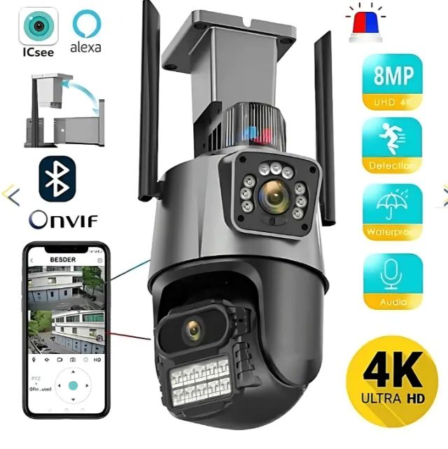 Camera de Segurança Inteligente Leboss LB-CA247 Ptz De Lente Dupla Wifi Full Hd Aplicativo - Foto 2
