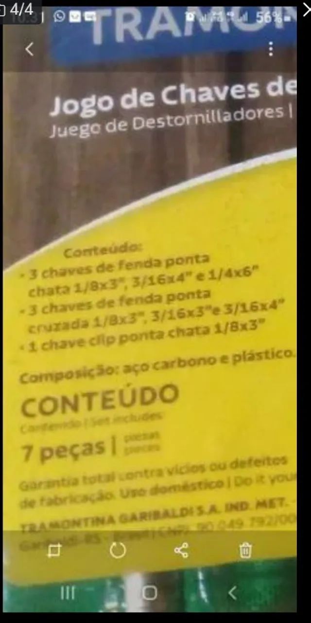 Kit de Ferramentas Tramontina com Trena