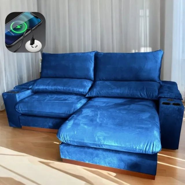 Sofá Retrátil e Reclinável Grazi 2,50 m - UNIART ESTOFADOS - Foto 3