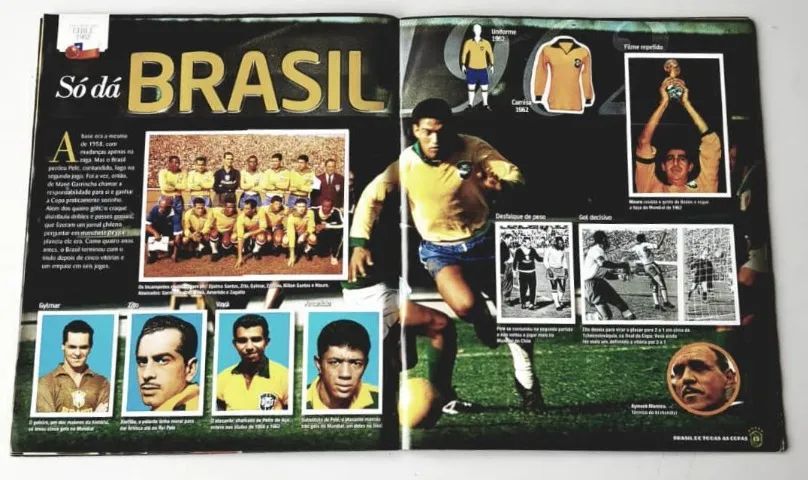 Colecionável - Álbum De Figurinhas - Brasil de Todas as Copas - Completo - 2014 - Foto 3