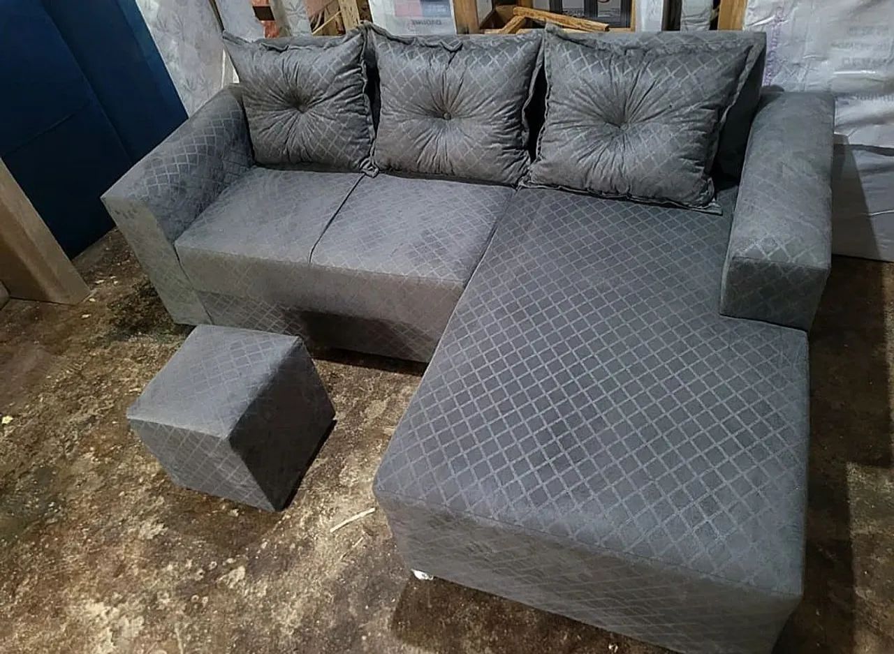 PROMOÇÃO Sofá cheyse com puff 700 - Foto 3