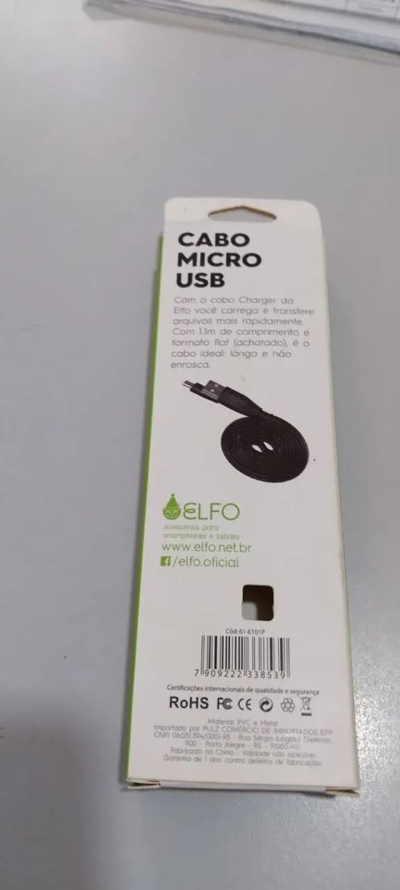Charger Cabo Micro USB - Novo
