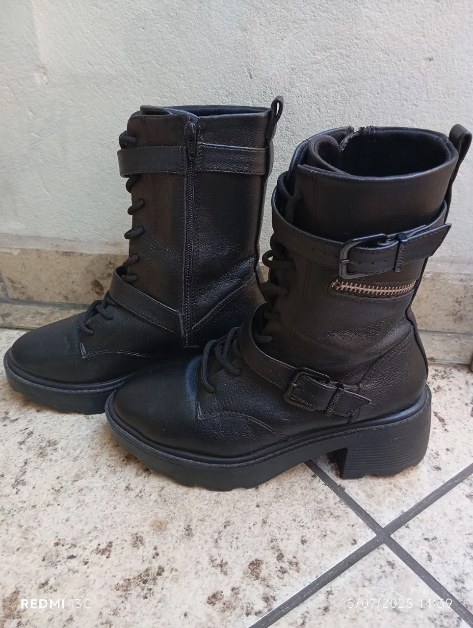 Botas femininas pretas, 37