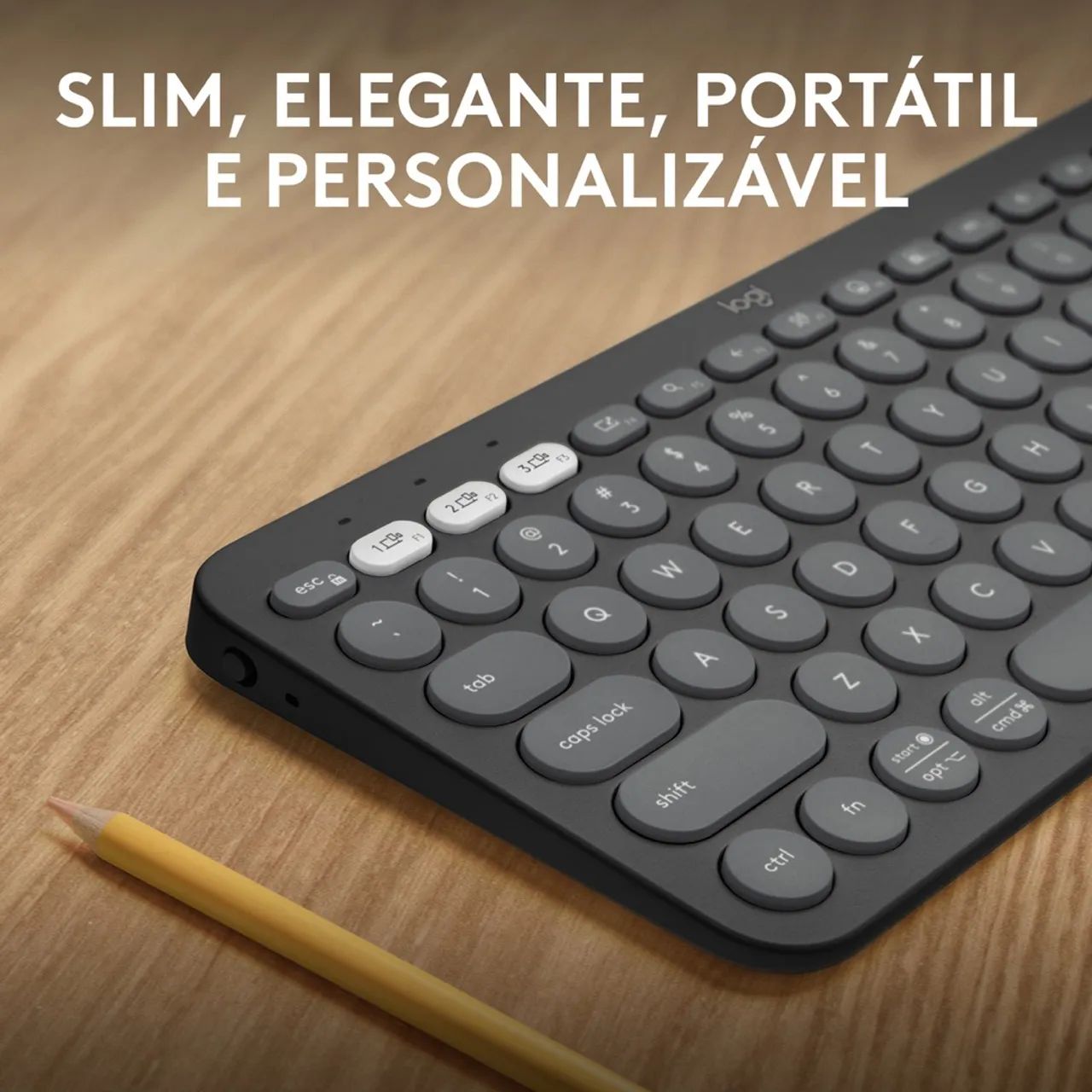 Teclado Logitech Pebble Kits 2 K380s - Foto 5