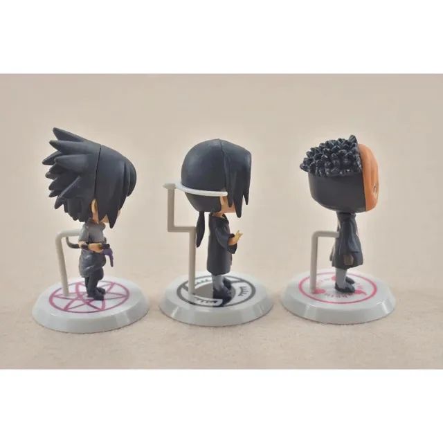 Kit 6 Bonecos - Naruto, Sasuke, Itachi, Obito, Gaara e Killer B - Miniaturas Pçs Shippuden - Foto 5