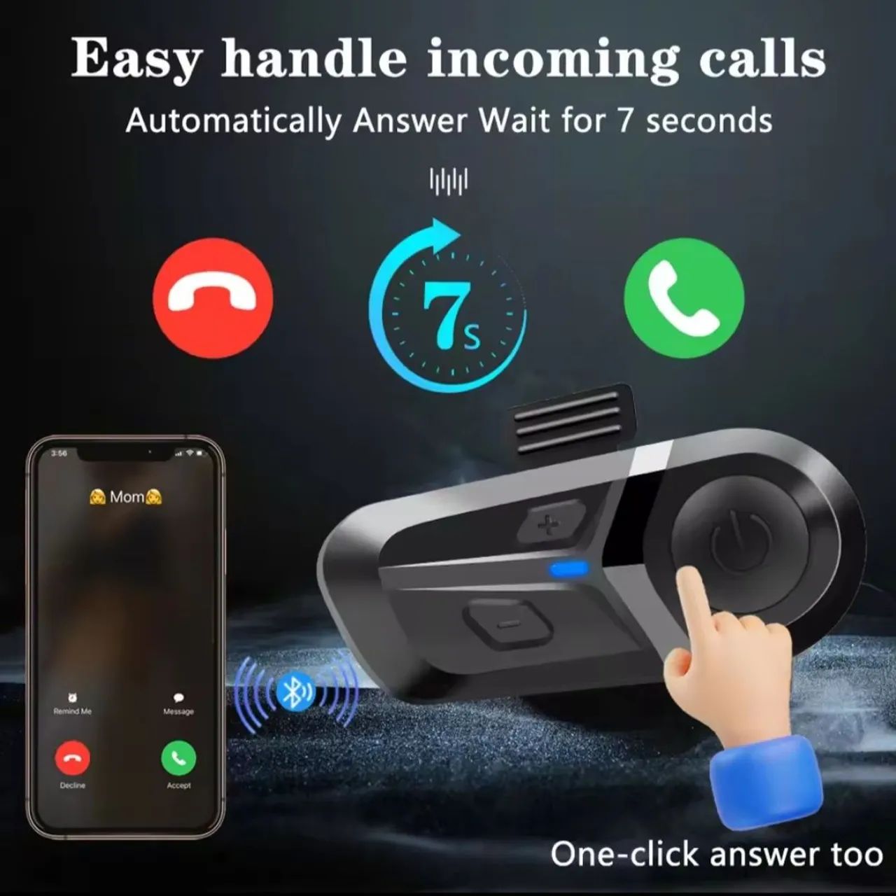 Fones De Ouvido Bluetooth 5.0 Para Capacete Com Microfone - Foto 5