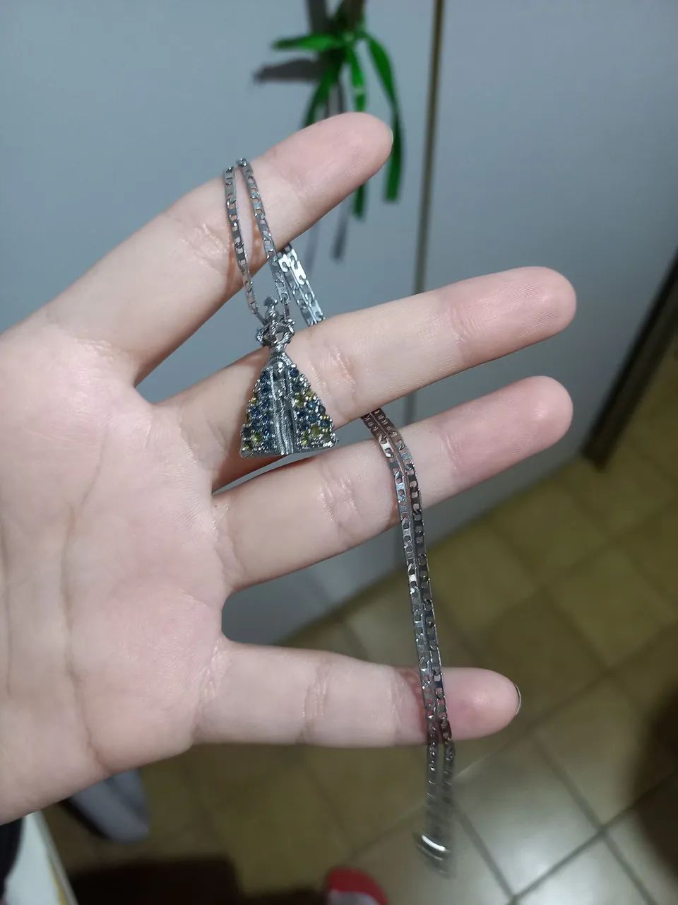 Colar de aço da Nossa senhora Aparecida  - Foto 3